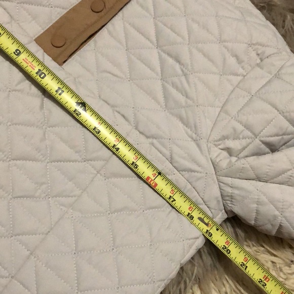 Gorgeous NWOT LANDS’ END Prima Loft Pull Over-S 6-8) Light Stone/Tan Trim-Snaps - Picture 14 of 17